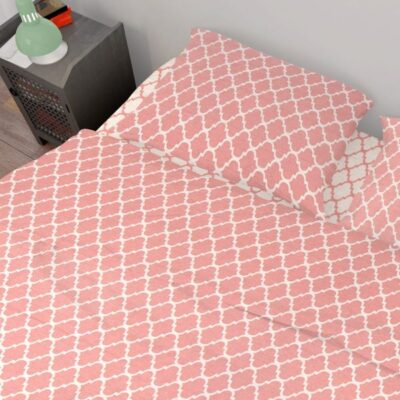 DIMcol ΣΕΝΤΟΝΙΑ ΕΜΠΡΙΜΕ ΣΕΤ 3 τεμ Windows Multi 162 160Χ240 White-Coral Cotton 100%