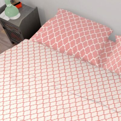 DIMcol ΣΕΝΤΟΝΙΑ ΕΜΠΡΙΜΕ ΣΕΤ 3 τεμ Windows Multi 162 160Χ240 White-Coral Cotton 100% - Image 2