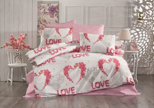 DIMcol ΠΑΠΛΩΜΑ ΕΜΠΡΙΜΕ kids Πάθος 304 160Χ240 White-Pink Cott/Pol 70/30