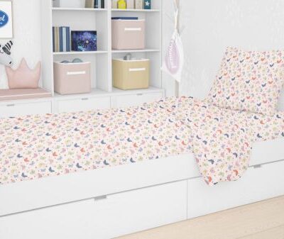 DIMcol ΠΑΠΛΩΜΑ ΕΜΠΡΙΜΕ kids Butterfly 49 160Χ240 Rotary Print Cotton 100%