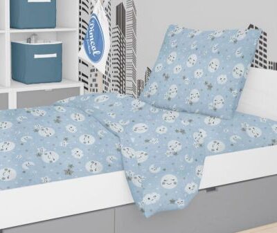DIMcol ΠΑΠΛΩΜΑ ΕΜΠΡΙΜΕ kids Smile 81 160Χ240 Blue Cotton 100% - Image 2