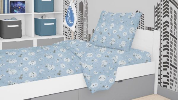 DIMcol ΠΑΠΛΩΜΑ ΕΜΠΡΙΜΕ kids Smile 81 160Χ240 Blue Cotton 100% - Image 2