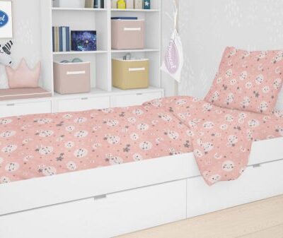 DIMcol ΠΑΠΛΩΜΑ ΕΜΠΡΙΜΕ kids Smile 82 160Χ240 Coral Cotton 100%