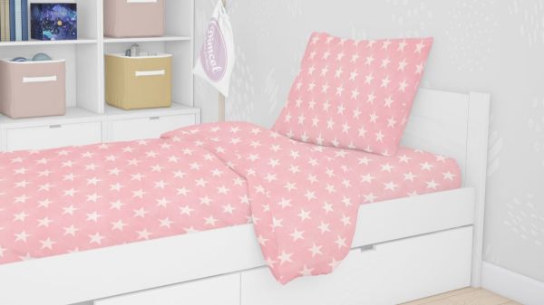 DIMcol ΠΑΠΛΩΜΑ ΕΜΠΡΙΜΕ kids Star 32 160Χ240 ΡΟΖ Cotton 100% - Image 2