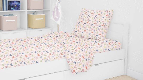 DIMcol ΠΑΠΛΩΜΑΤΟΘΗΚΗ ΕΜΠΡΙΜΕ kids Butterfly 49 160Χ240 Rotary Print Cotton 100% - Image 2