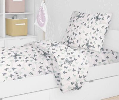 DIMcol ΠΑΠΛΩΜΑΤΟΘΗΚΗ ΕΜΠΡΙΜΕ kids Butterfly 57 160Χ240 Green Cotton 100% - Image 2