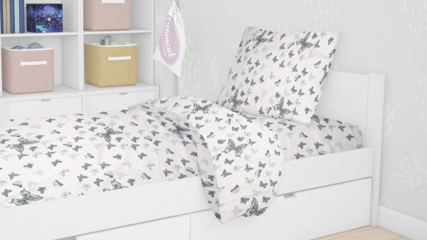 DIMcol ΠΑΠΛΩΜΑΤΟΘΗΚΗ ΕΜΠΡΙΜΕ kids Butterfly 57 160Χ240 Green Cotton 100% - Image 2