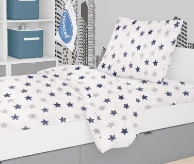 DIMcol ΠΑΠΛΩΜΑΤΟΘΗΚΗ ΕΜΠΡΙΜΕ kids Star 102 160Χ240 Blue Cotton 100% - Image 2