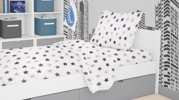 DIMcol ΠΑΠΛΩΜΑΤΟΘΗΚΗ ΕΜΠΡΙΜΕ kids Star 102 160Χ240 Blue Cotton 100% - Image 2