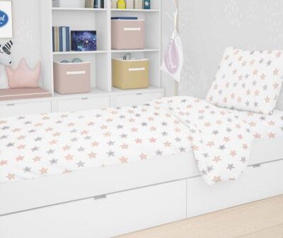 DIMcol ΠΑΠΛΩΜΑΤΟΘΗΚΗ ΕΜΠΡΙΜΕ kids Star 103 160Χ240 Grey Cotton 100%