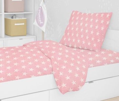 DIMcol ΠΑΠΛΩΜΑΤΟΘΗΚΗ ΕΜΠΡΙΜΕ kids Star 32 160Χ240 ΡΟΖ Cotton 100% - Image 2
