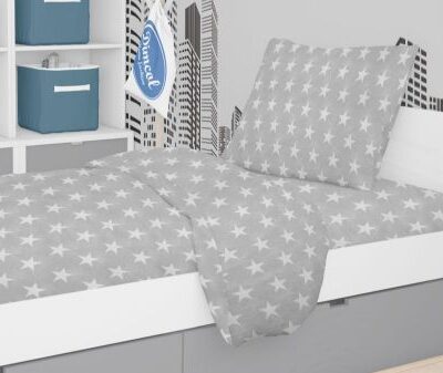 DIMcol ΠΑΠΛΩΜΑΤΟΘΗΚΗ ΕΜΠΡΙΜΕ kids Star 35 160Χ240 ΓΚΡΙ Cotton 100% - Image 2