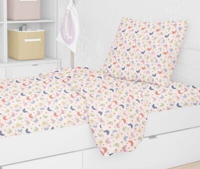 DIMcol ΣΕΝΤΟΝΙΑ ΕΜΠΡΙΜΕ ΣΕΤ 2 τεμ kids Butterfly 49 160Χ240 Rotary Print Cotton 100% - Image 2