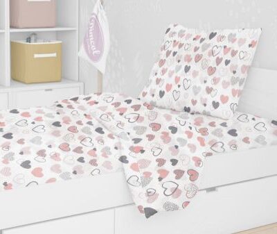 DIMcol ΣΕΝΤΟΝΙΑ ΕΜΠΡΙΜΕ ΣΕΤ 2 τεμ kids Hearts 09 160Χ240 Coral Cotton 100% - Image 2