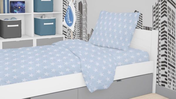 DIMcol ΣΕΝΤΟΝΙΑ ΕΜΠΡΙΜΕ ΣΕΤ 3 τεμ kids Star 33 160Χ240 ΣΙΕΛ Cotton 100% - Image 2