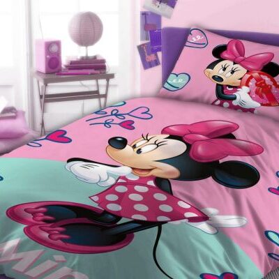DISNEY DIMcol ΣΕΝΤΟΝΙΑ ΣΕΤ 4 τεμ Disney MINNIE 754 160Χ240 Digital Print Cotton 100%