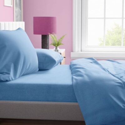 DIMcol ΠΑΠΛΩΜΑ Solid 498 220Χ240 Sky blue Cotton 100%