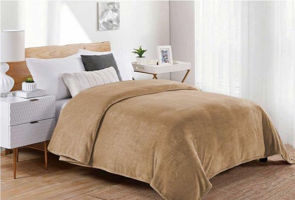 DIMcol ΚΟΥΒΕΡΤΑ CORAL FLEECE  Polyester 160X220 Μονόχρωμη 02 Beige
