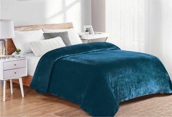DIMcol ΚΟΥΒΕΡΤΑ CORAL FLEECE  Polyester 160X220 Μονόχρωμη 03 Petrol