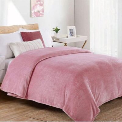 DIMcol ΚΟΥΒΕΡΤΑ CORAL FLEECE  Polyester 220Χ240 Μονόχρωμη 01 Cashmere Pink