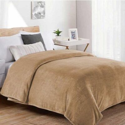 DIMcol ΚΟΥΒΕΡΤΑ CORAL FLEECE  Polyester 220Χ240 Μονόχρωμη 02 Beige
