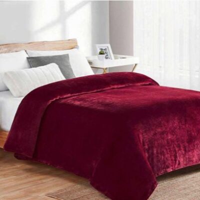 DIMcol ΚΟΥΒΕΡΤΑ CORAL FLEECE  Polyester 220Χ240 Μονόχρωμη 04 Bordeaux