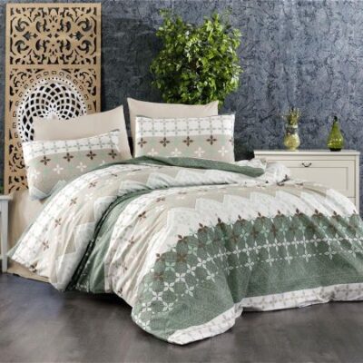 DIMcol ΠΑΠΛΩΜΑ ΕΜΠΡΙΜΕ Αριάδνη 376 160Χ240 Olive Cott/Pol 70/30