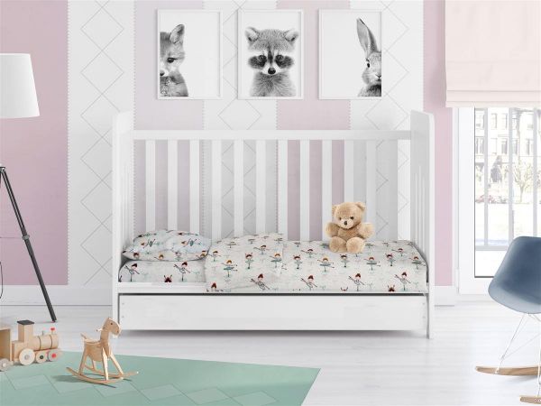 DIMcol ΠΑΠΛΩΜΑ ΕΜΠΡΙΜΕ bebe Μπαλαρίνα 166 120Χ160 Green Flannel Cotton 100% - Image 2