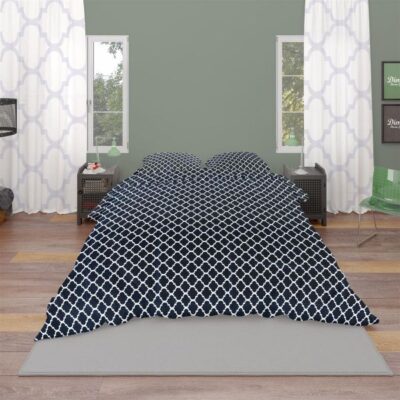 DIMcol ΠΑΠΛΩΜΑΤΟΘΗΚΗ ΕΜΠΡΙΜΕ Windows 175 220Χ240 Dark blue-White Cotton 100%