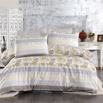 DIMcol ΠΑΠΛΩΜΑΤΟΘΗΚΗ ΕΜΠΡΙΜΕ Ηλιαχτίδα 370 220Χ240 Grey-Beige Cott/Pol 70/30