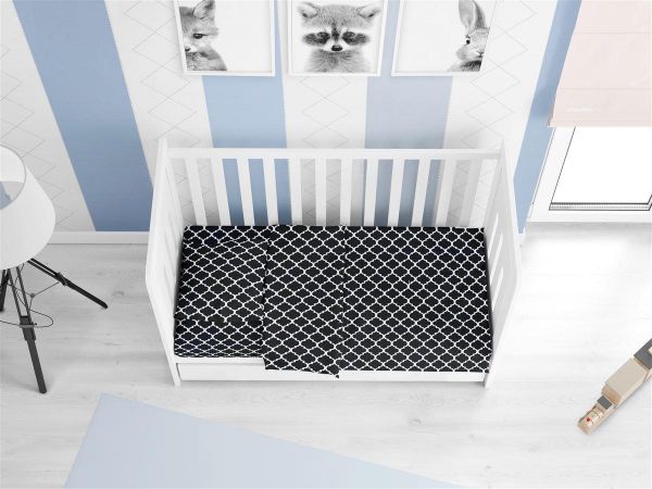 DIMcol ΣΕΝΤΟΝΙΑ ΕΜΠΡΙΜΕ ΣΕΤ 3 τεμ bebe Windows 175 120Χ160 Dark blue-White Cotton 100%
