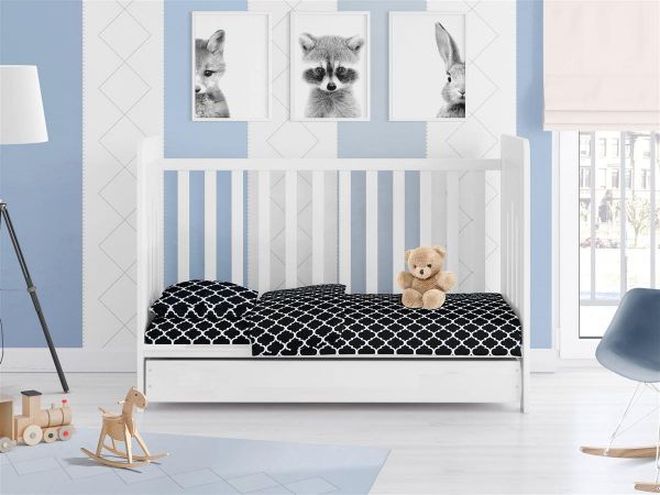 DIMcol ΣΕΝΤΟΝΙΑ ΕΜΠΡΙΜΕ ΣΕΤ 3 τεμ bebe Windows 175 120Χ160 Dark blue-White Cotton 100% - Image 2