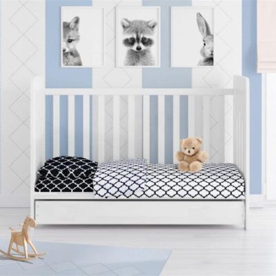 DIMcol ΣΕΝΤΟΝΙΑ ΕΜΠΡΙΜΕ ΣΕΤ 3 τεμ bebe Windows Multi 177 120Χ160 Dark blue-White Cotton 100% - Image 2