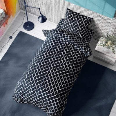 DIMcol ΣΕΝΤΟΝΙΑ ΕΜΠΡΙΜΕ ΣΕΤ 3 τεμ Windows 175 160Χ240 Dark blue-White Cotton 100%