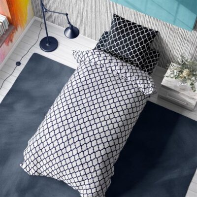 DIMcol ΣΕΝΤΟΝΙΑ ΕΜΠΡΙΜΕ ΣΕΤ 3 τεμ Windows Multi 177 160Χ240 Dark blue-White Cotton 100%