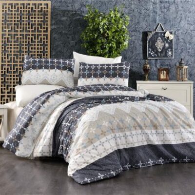 DIMcol ΣΕΝΤΟΝΙΑ ΕΜΠΡΙΜΕ ΣΕΤ 3 τεμ Αριάδνη 375 160Χ240 Grey-Beige Cott/Pol 70/30