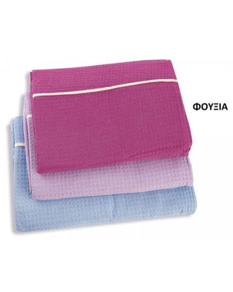 DIMcol ΚΟΥΒΕΡΤΑ ΠΙΚΕ 230X260 ΦΟΥΞΙΑ Cotton 100%