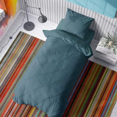 DIMcol ΠΑΠΛΩΜΑΤΟΘΗΚΗ Solid 494 160Χ240 Petrol Cotton 100%