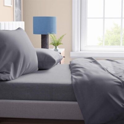 DIMcol ΠΑΠΛΩΜΑΤΟΘΗΚΗ Solid 495 220Χ240 Dark grey Cotton 100%