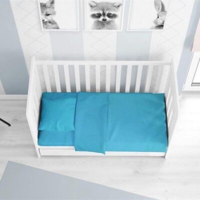 DIMcol ΠΑΠΛΩΜΑ bebe Solid 493 120Χ160 Turquoise Cotton 100% - Image 2