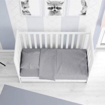 DIMcol ΠΑΠΛΩΜΑ bebe Solid 495 120Χ160 Dark grey Cotton 100% - Image 2