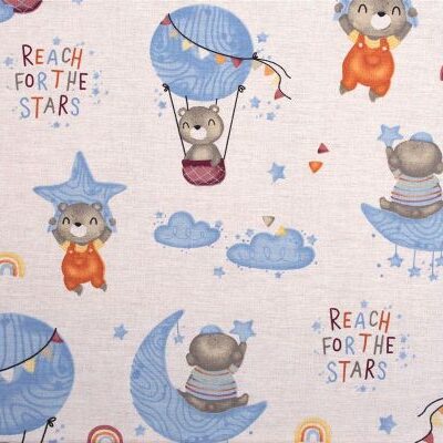DIMcol ΠΑΝΑ ΧΑΣΕΣ bebe Reach the stars 191 80X80 Sky blue Cotton 100%