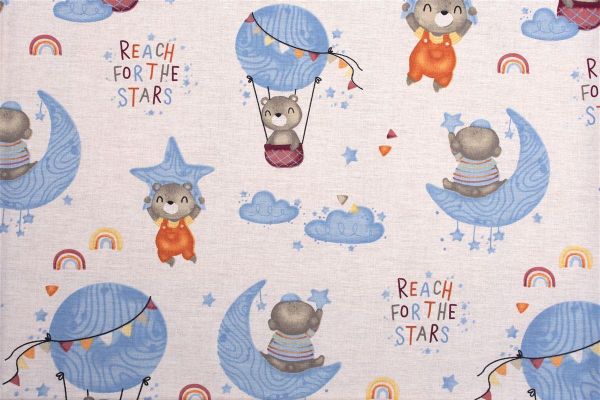 DIMcol ΠΑΝΑ ΧΑΣΕΣ bebe Reach the stars 191 80X80 Sky blue Cotton 100%