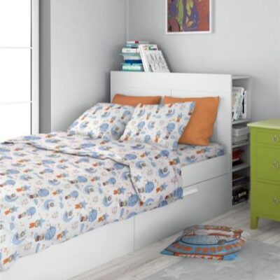 DIMcol ΠΑΠΛΩΜΑΤΟΘΗΚΗ ΕΜΠΡΙΜΕ kids Reach the stars 191 160Χ240 Sky blue Cotton 100%