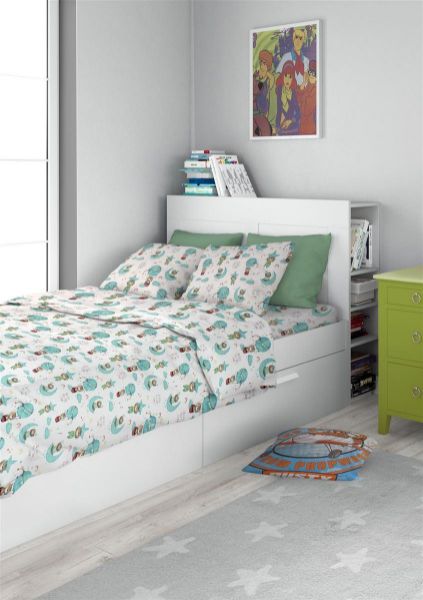 DIMcol ΣΕΝΤΟΝΙΑ ΕΜΠΡΙΜΕ ΣΕΤ 2 τεμ kids Reach the stars 192 160Χ240 Green Cotton 100%