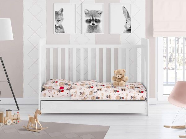 DIMcol ΣΕΝΤΟΝΙΑ ΕΜΠΡΙΜΕ ΣΕΤ 3 τεμ bebe Reach the stars 190 120Χ160 Beige Cotton 100%
