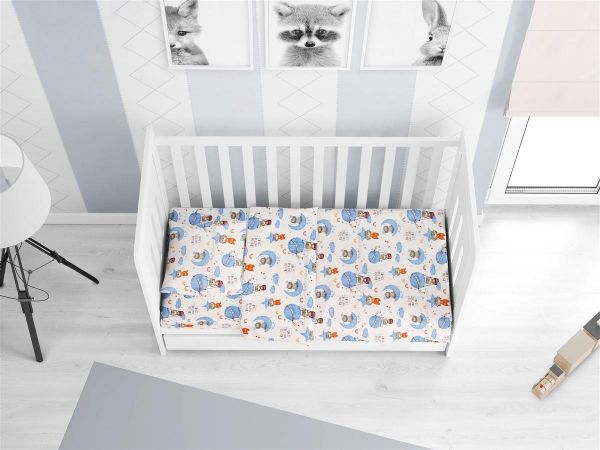 DIMcol ΣΕΝΤΟΝΙΑ ΕΜΠΡΙΜΕ ΣΕΤ 3 τεμ bebe Reach the stars 191 120Χ160 Sky blue Cotton 100% - Image 2