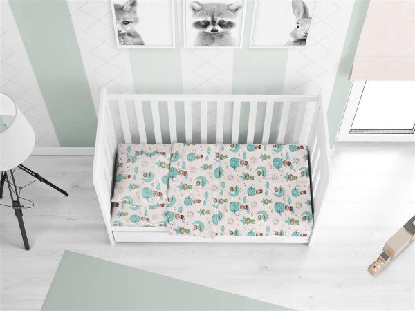 DIMcol ΣΕΝΤΟΝΙΑ ΕΜΠΡΙΜΕ ΣΕΤ 3 τεμ bebe Reach the stars 192 120Χ160 Green Cotton 100% - Image 2