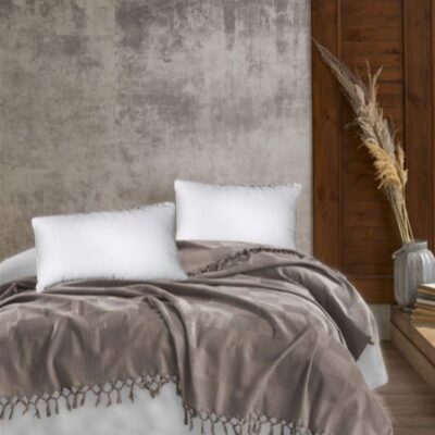 DIMcol ΚΟΥΒΕΡΤΑ ΠΙΚΕ Jacquard 220Χ240 Vizon Cotton 100%