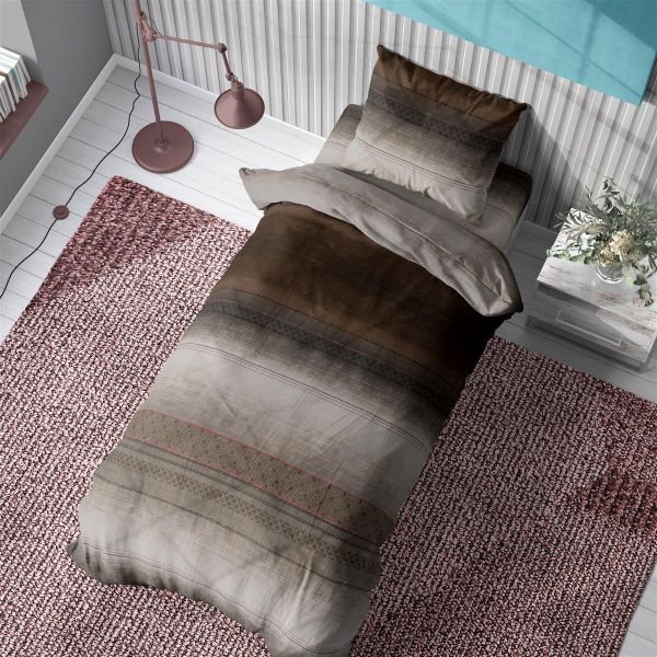 DIMcol ΠΑΠΛΩΜΑΤΟΘΗΚΗ ΕΜΠΡΙΜΕ Hor.Stripes 01 160Χ240 Flannel cotton 100% - Image 2